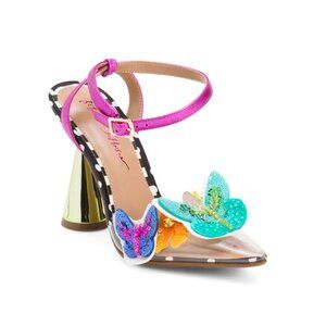 BETSEY JOHNSON Black Multi Kamilla Butterfly Heels